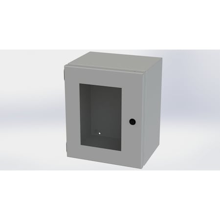 Saginaw Control & Engineering 1/4 Turn Latch Electrical Enclosures, 12 in H, 8 in D, 10 in W, NEMA 3R, 4, 12, 13, Carbon Steel SCE-12108ELJW